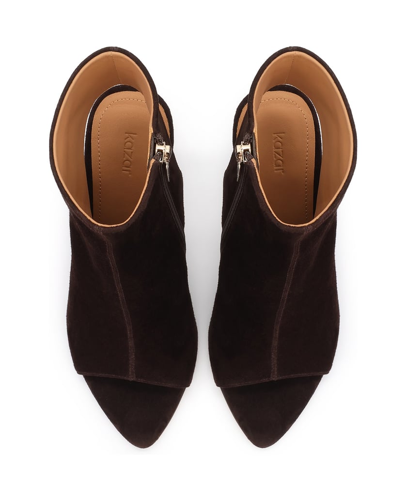 Kazar-Dunkelbraune-Peep-Toe-Stiefel-mit-schlankem-Stilettoabsatz-dunkelbraun