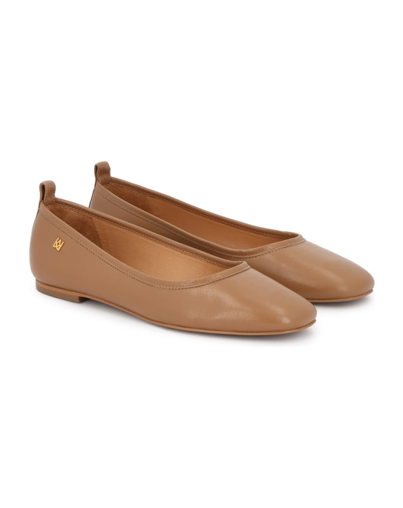 Kazar-Hellbraune-Lederballerinas-camel