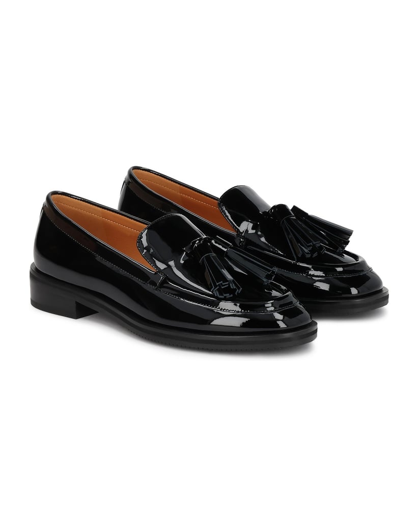 Kazar-Lackierte-Halbschuhe-mit-einer-Clutch-schwarz