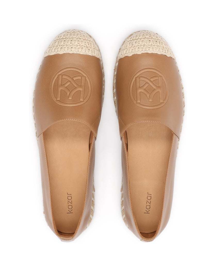 Kazar-Hellbraune-Halbschuhe-mit-Kordel-verziert-camel