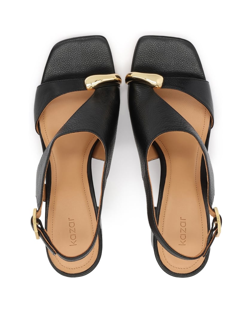 Kazar-Schwarze-Ledersandalen-mit-Schmuckverzierung-schwarz