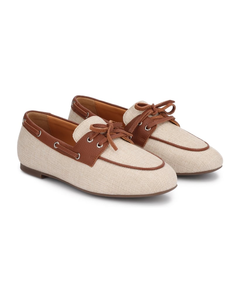 Kazar-Halbschuhe-im-Segler-Stil-aus-Gewebe-und-Leder-beige