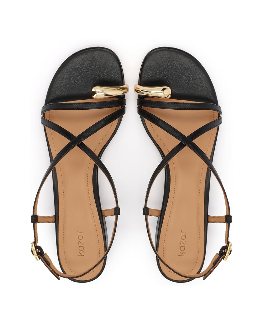 Kazar-Niedrige-schwarze-Sandalen-mit-Schmuckverzierung-schwarz