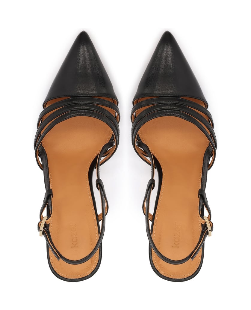Kazar-Halboffene-Pumps-aus-Leder-schwarz