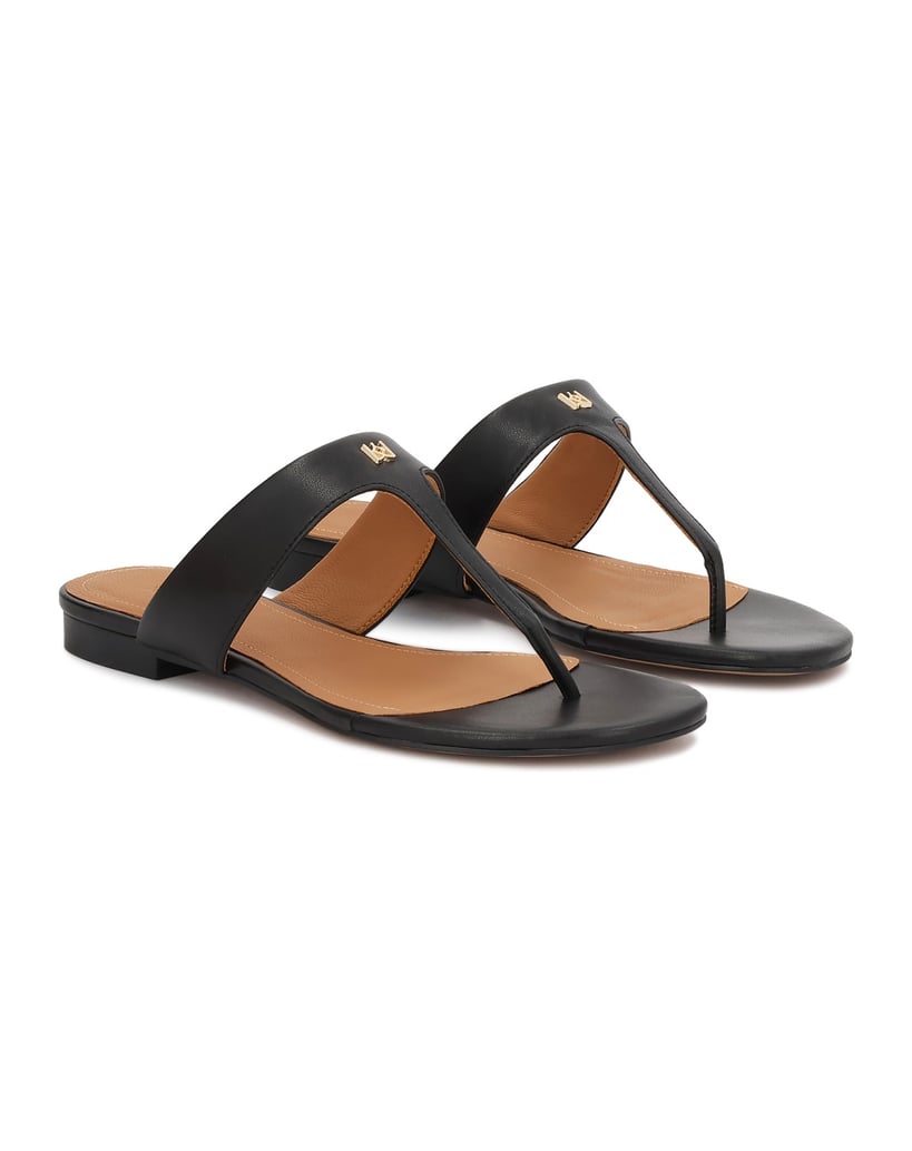 Kazar-Mit-Monogramm-verzierte-Flip-Flops-schwarz