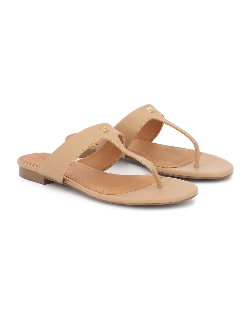 Kazar-Flip-Flops-aus-Leder-in-der-Farbe-beige-beige
