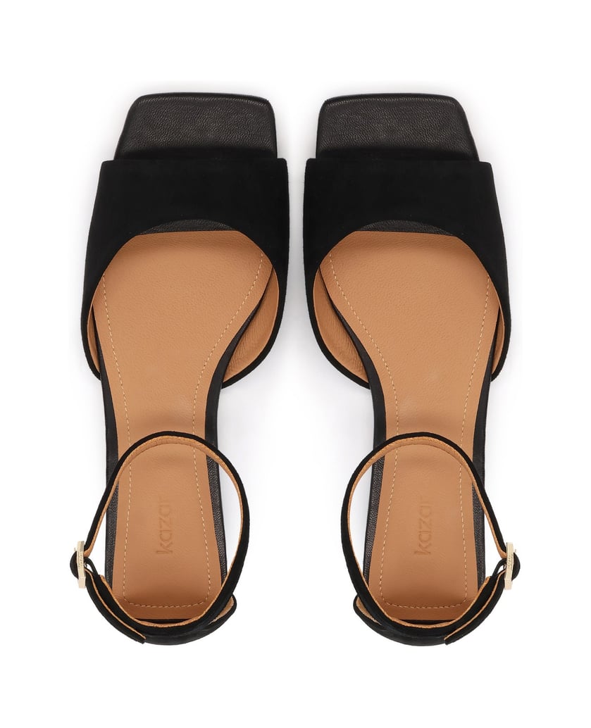 Kazar-Schwarze-Wildleder-Sandalen-mit-Riemen-um-den-Knöchel-schwarz
