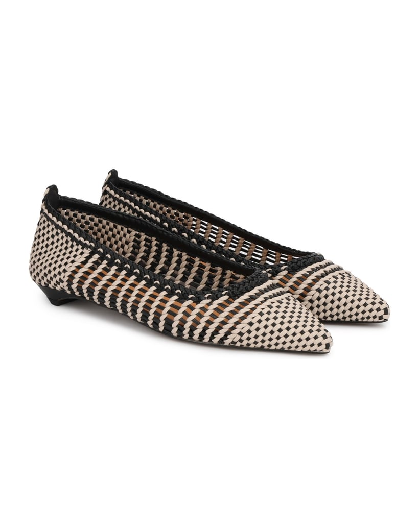 Kazar-Elegante-geflochtene-Lederpumps-in-Schwarz-und-Beige-beige