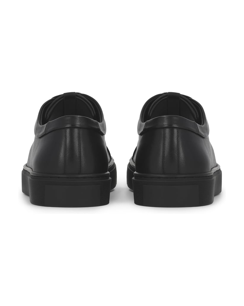Kazar-Schwarze-Herren-Leder-Turnschuhe-schwarz