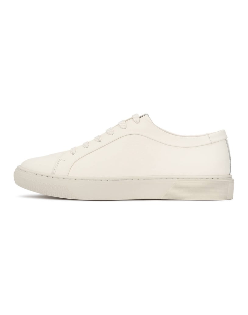 Kazar-Herren-Sneakers-aus-Naturleder-in-gebrochenem-Weiß-weiss