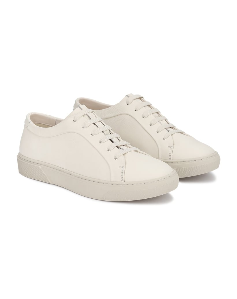 Kazar-Herren-Sneakers-aus-Naturleder-in-gebrochenem-Weiß-weiss