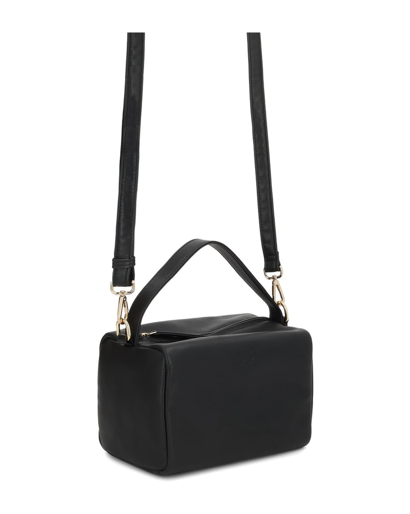 Kazar-Schwarze-Lederhandtasche-mit-Schlüsselanhänger-mit-einer-Kupplung-schwarz