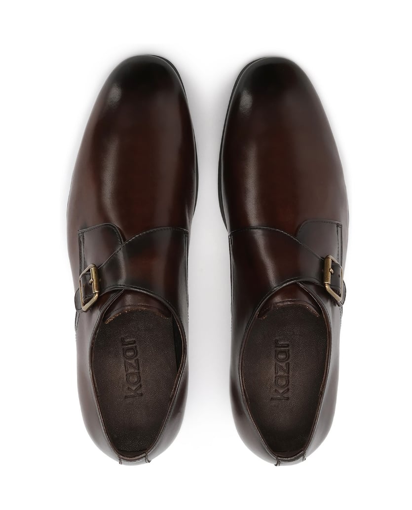 Kazar-Braune-Herren-Halbschuhe-aus-Leder-von-Monki-braun