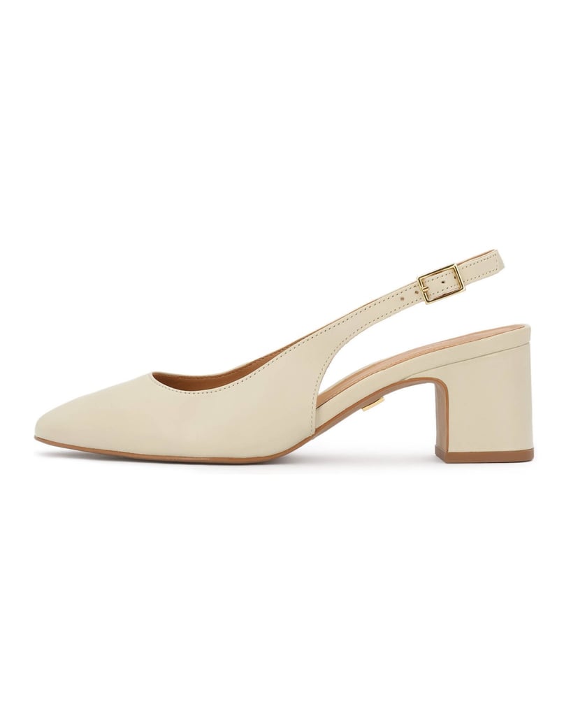 Kazar-Leichte-Slingback-Pumps-aus-Leder-weiss