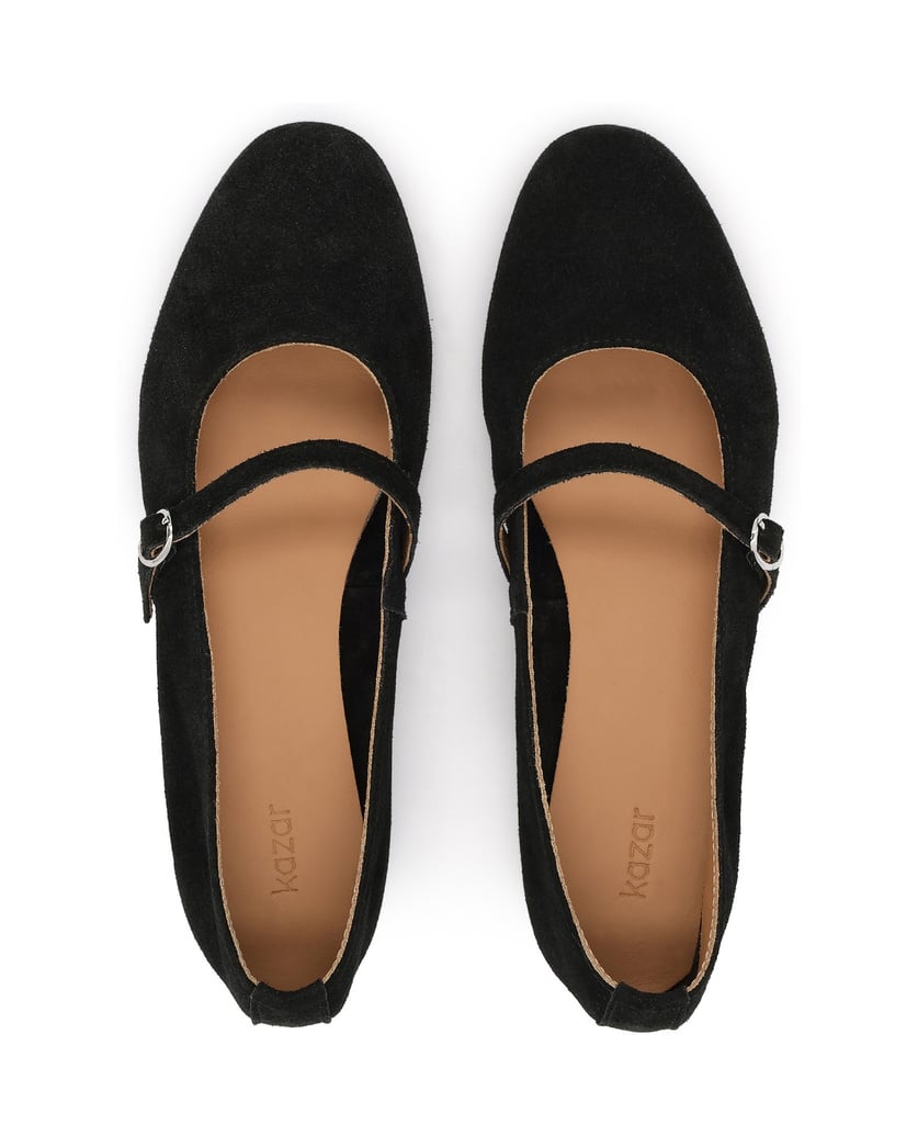 Kazar-Riemchen-Ballerinas-aus-Wildleder-schwarz