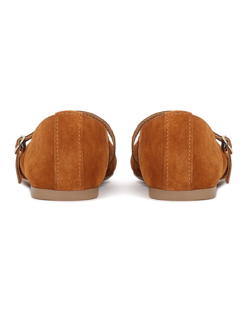 Kazar-Hellbraune-Ballerinas-aus-Wildleder-camel