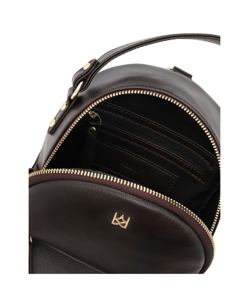 Kazar-Dunkelbrauner-Rucksack-aus-urbanem-Leder-dunkelbraun