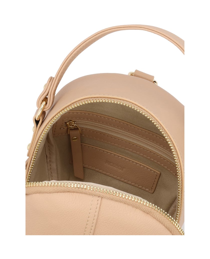 Kazar-Praktischer-Rucksack-aus-beigem-Leder-beige