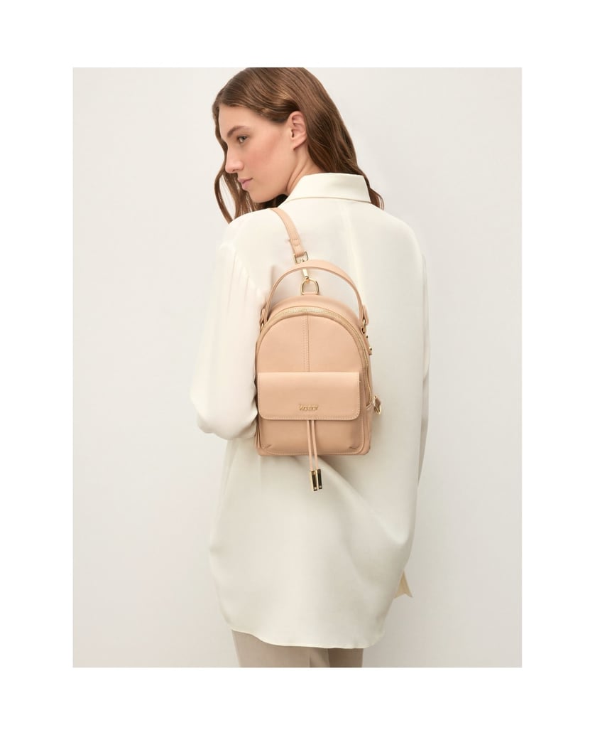 Kazar-Praktischer-Rucksack-aus-beigem-Leder-beige