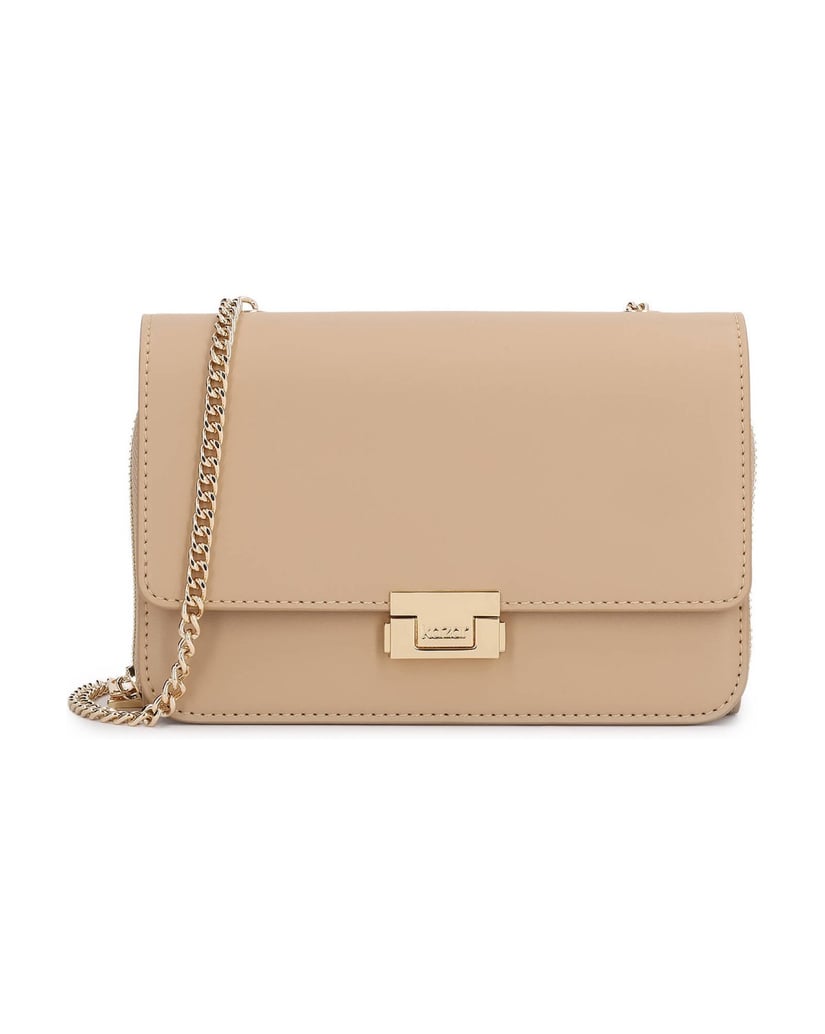 Kazar-Elegante-Leder-Kettenhandtasche-beige