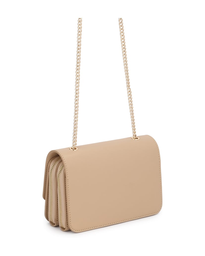 Kazar-Elegante-Leder-Kettenhandtasche-beige