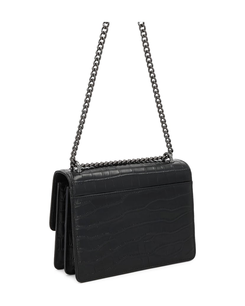 Kazar-Geprägte-Lederhandtasche-schwarz