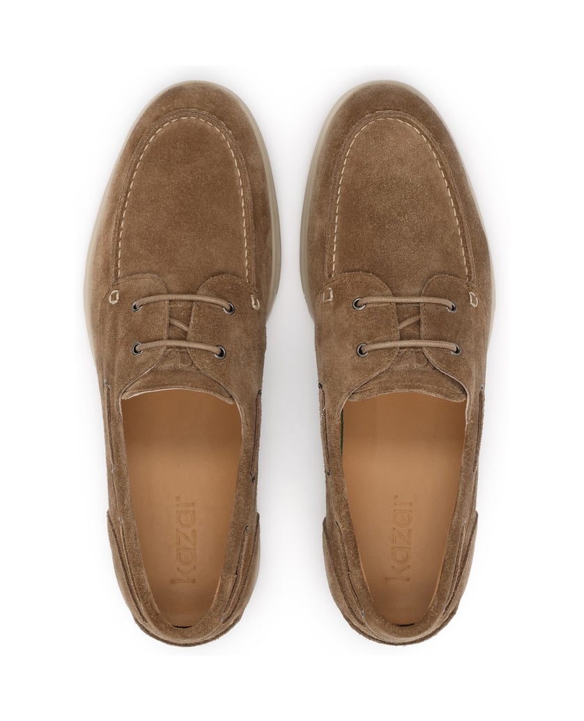Kazar-Halbschuhe-aus-weichem-Wildleder-zum-Schieben-taupe