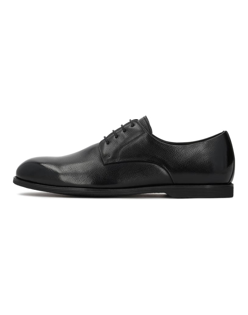 Kazar-Schwarze-Leder-Derby-Halbschuhe-schwarz