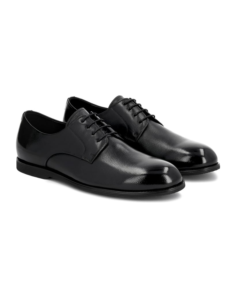 Kazar-Schwarze-Leder-Derby-Halbschuhe-schwarz