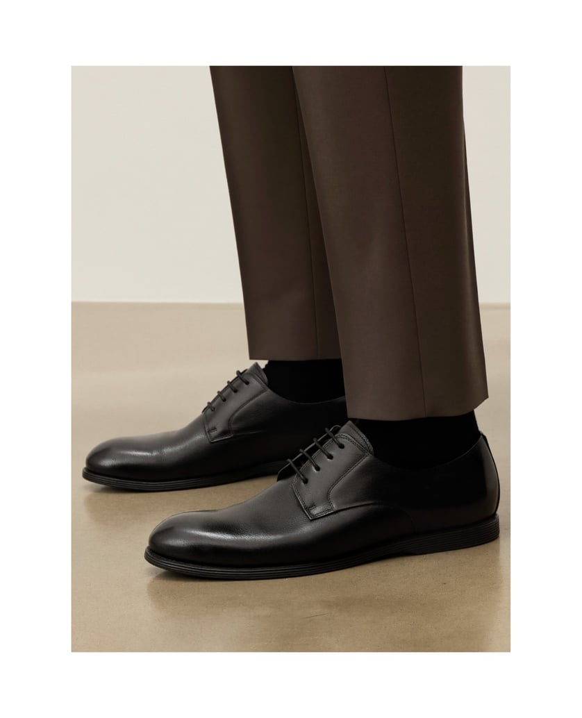 Kazar-Schwarze-Leder-Derby-Halbschuhe-schwarz
