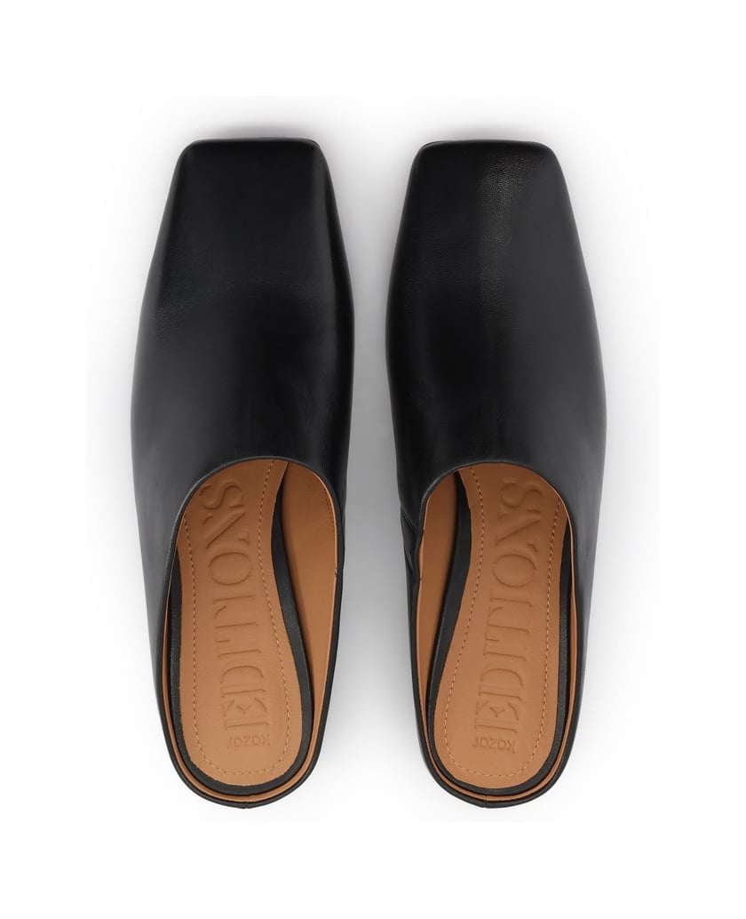 Kazar-Hochgezogene-Leder-Flip-Flops-mit-niedrigem-Absatz-schwarz