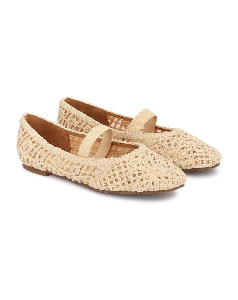 Kazar-Pumps-Slingback-Pumps-aus-gewebtem-Material-beige