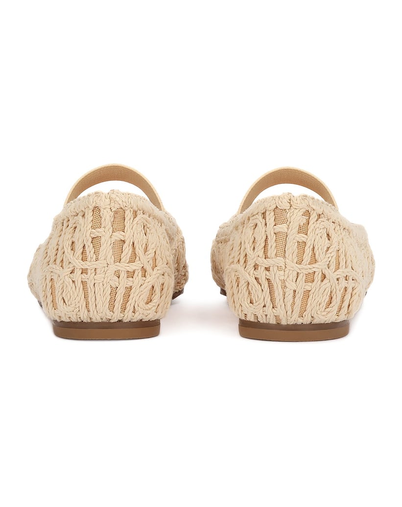 Kazar-Pumps-Slingback-Pumps-aus-gewebtem-Material-beige