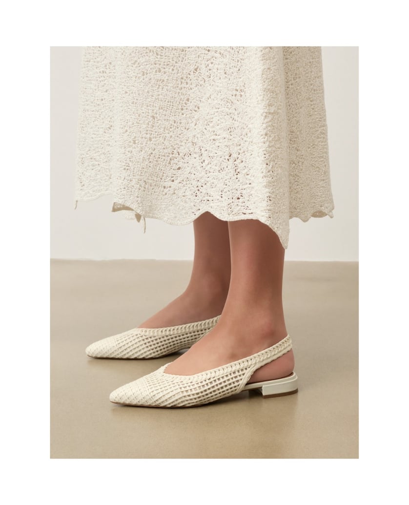 Kazar-Pumps-Slingback-Pumps-aus-gewebtem-Material-beige