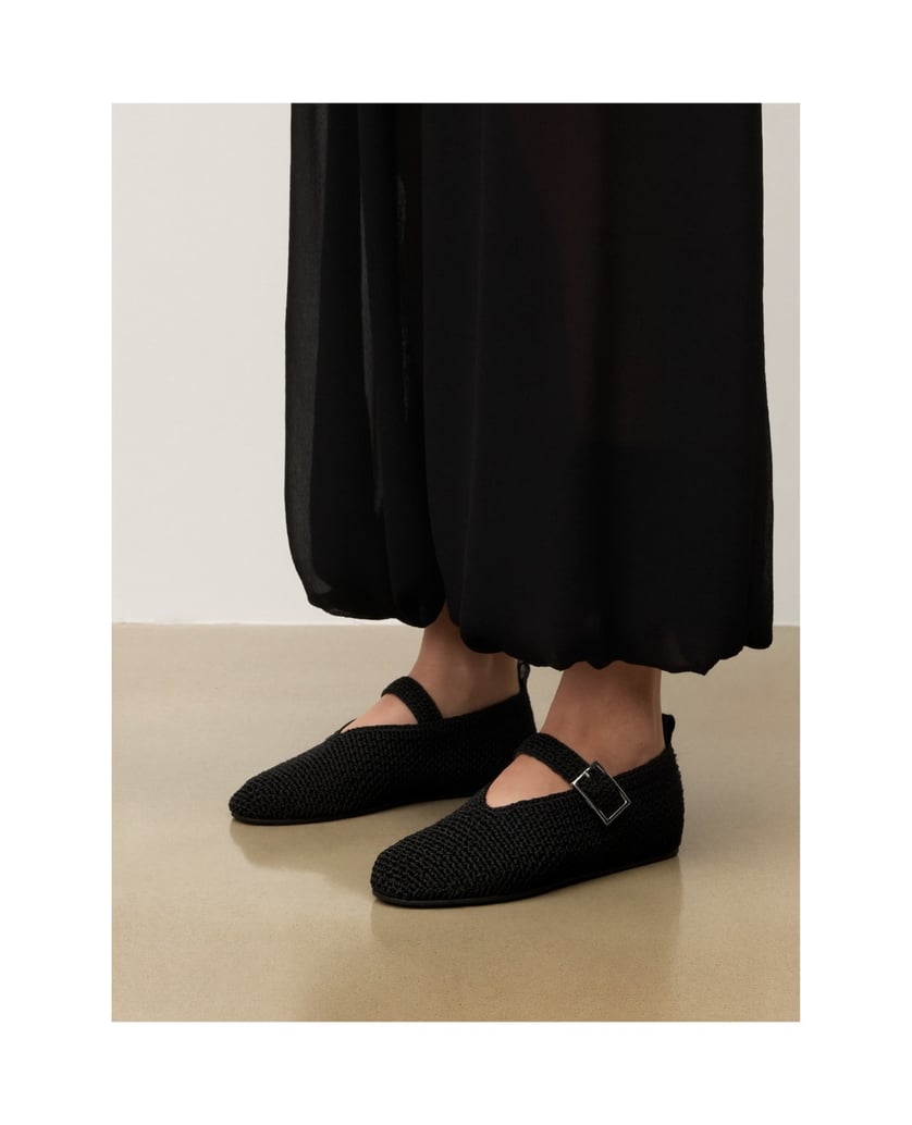Kazar-Schwarz-karierte-Ballerinas-schwarz
