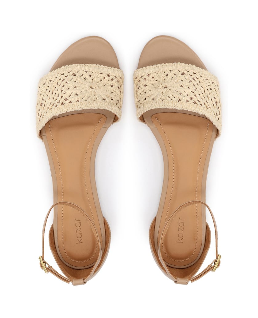 Kazar-Beigefarbene-Sandalen-mit-besticktem-Stoff-beige