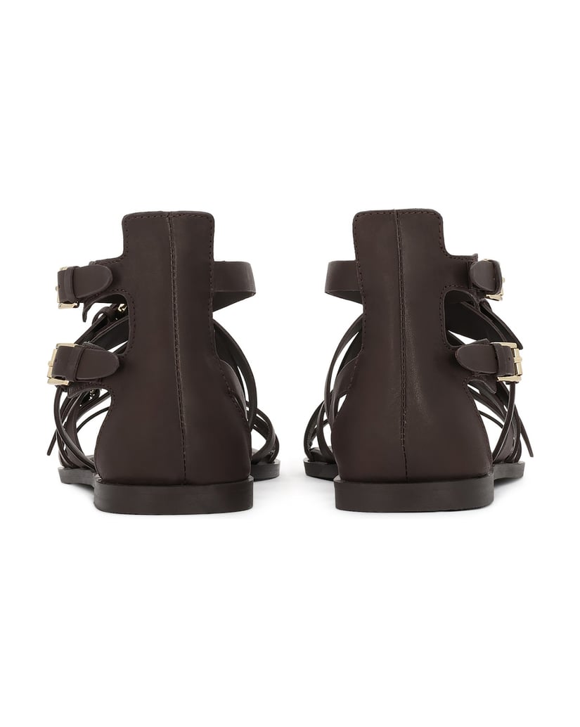 Kazar-Braune-Ledersandalen-im-Gladiatorenstil-mit-goldenen-Schnallen-dunkelbraun