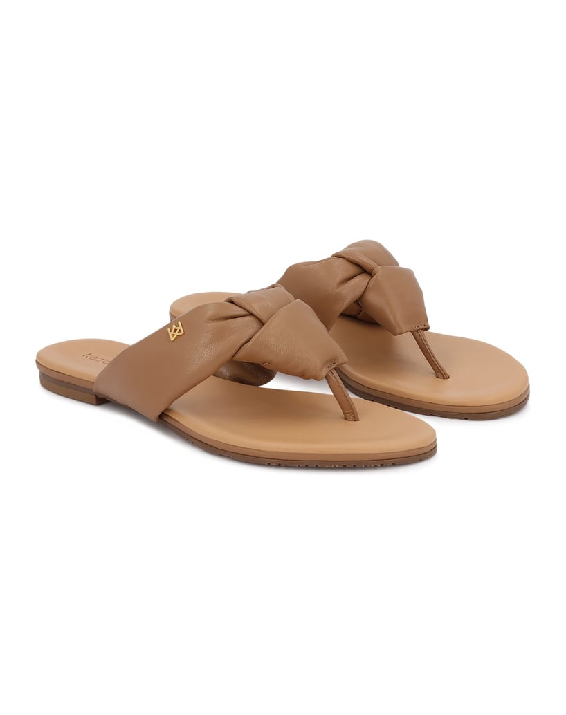 Kazar-Hellbraune-Leder-Flip-Flops-mit-Knoten-camel