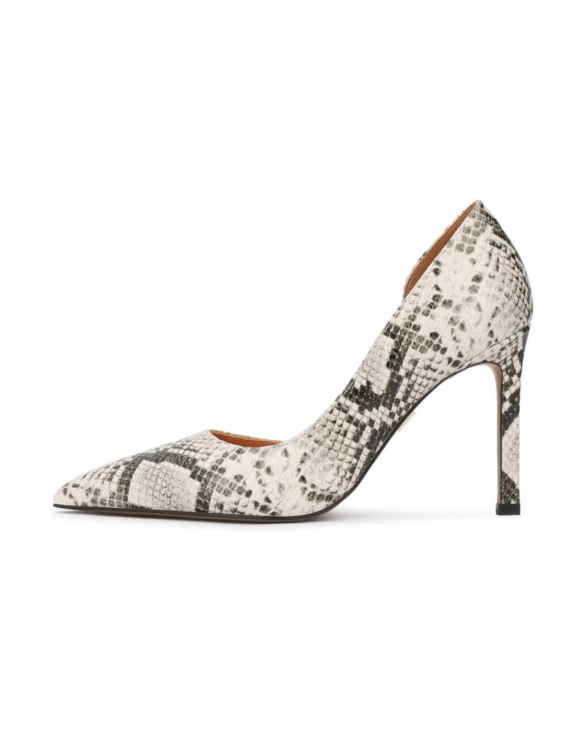 Kazar-Pumps-mit-Schlangenhautmuster-weiss