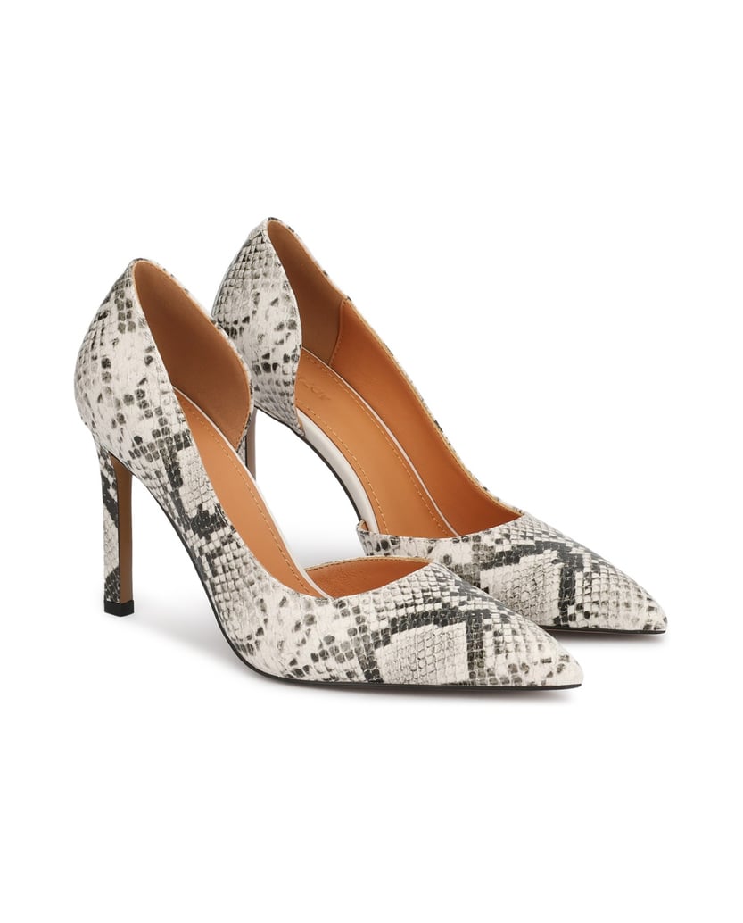 Kazar-Pumps-mit-Schlangenhautmuster-weiss
