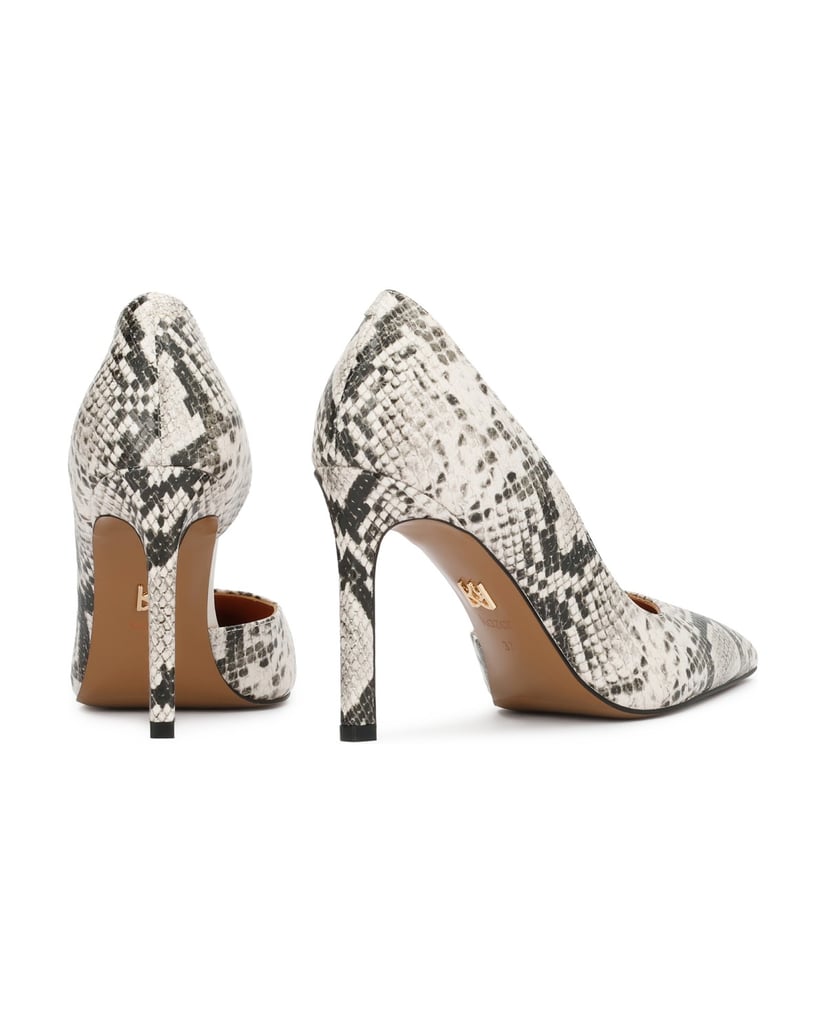 Kazar-Pumps-mit-Schlangenhautmuster-weiss