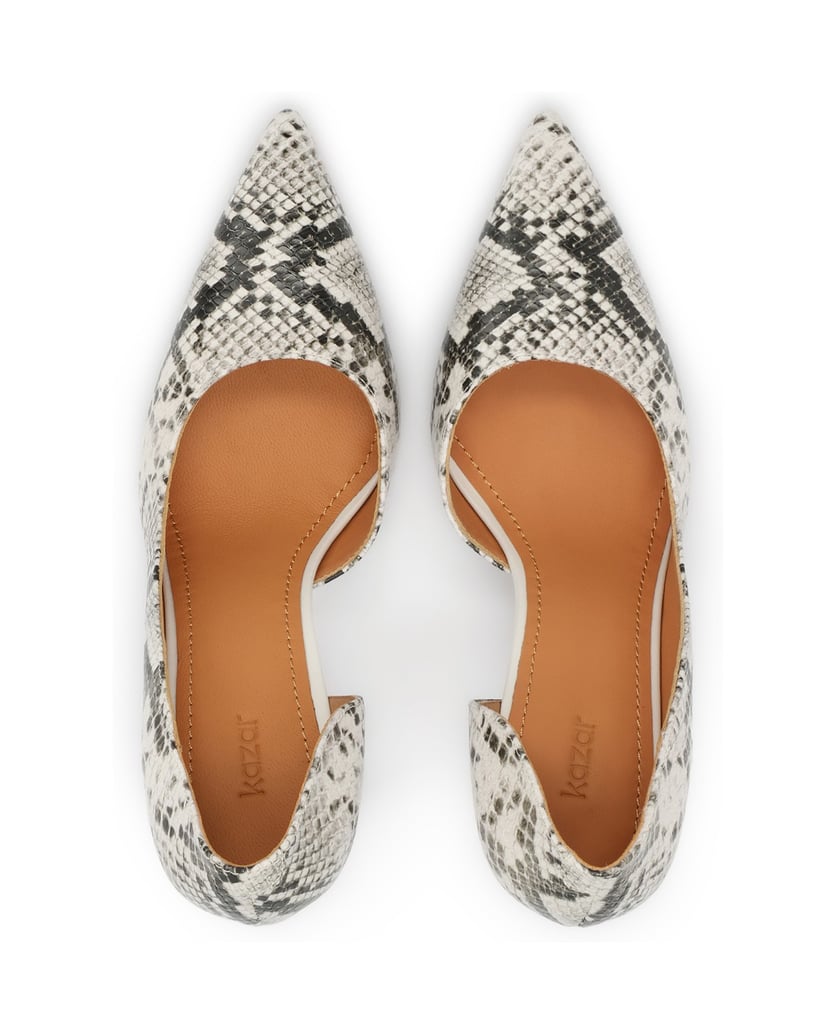 Kazar-Pumps-mit-Schlangenhautmuster-weiss