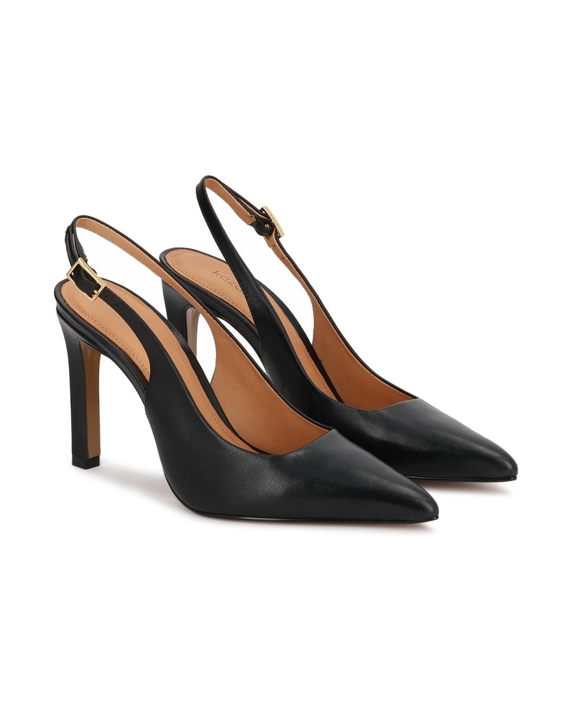 Kazar-Schwarze-Slingback-Pumps-aus-Leder-schwarz