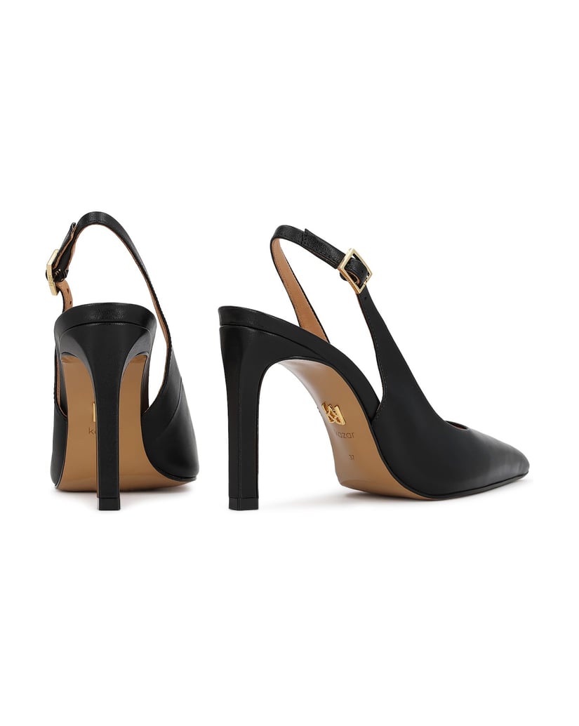 Kazar-Schwarze-Slingback-Pumps-aus-Leder-schwarz