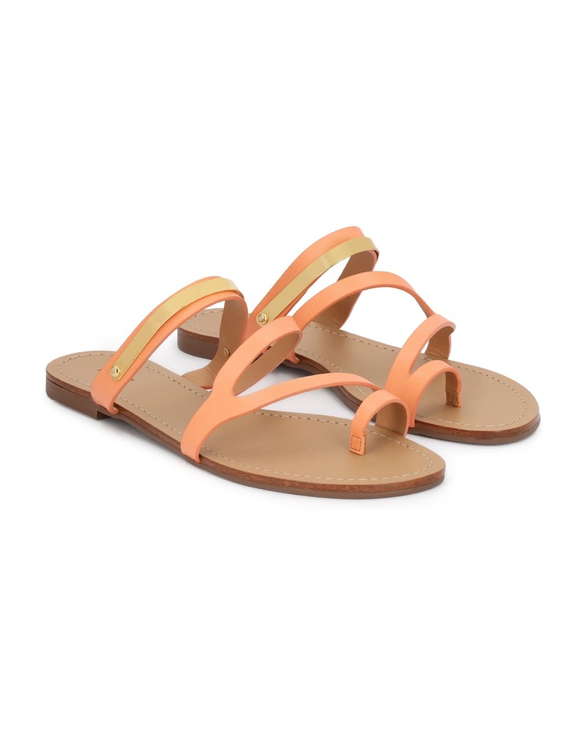 Kazar-Orangefarbene-Flip-Flops-mit-Schmuckverzierung-orange