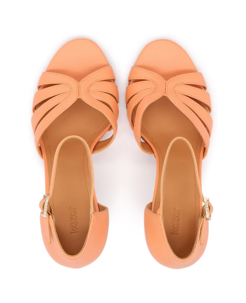 Kazar-Ledersandalen-mit-integrierten-Absätzen-orange