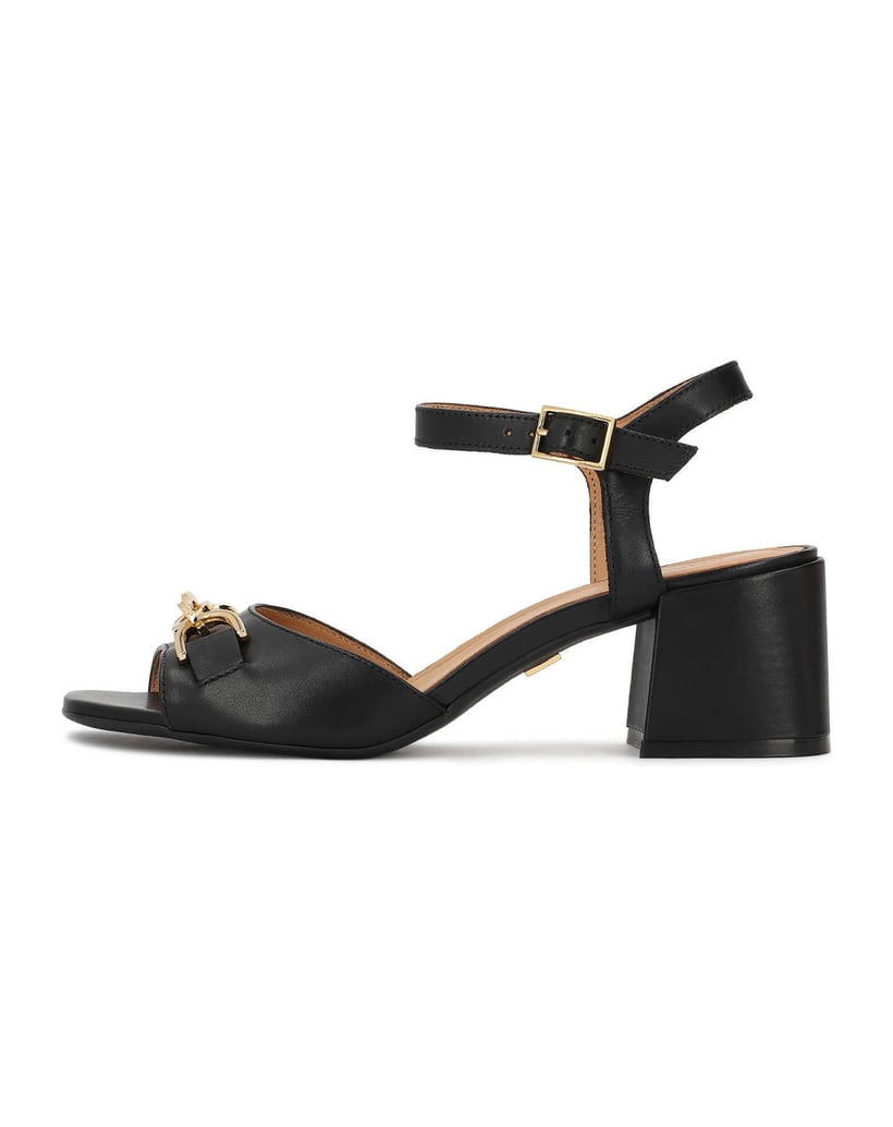 Kazar-Schwarze-Ledersandalen-mit-Schmuckverzierung-schwarz