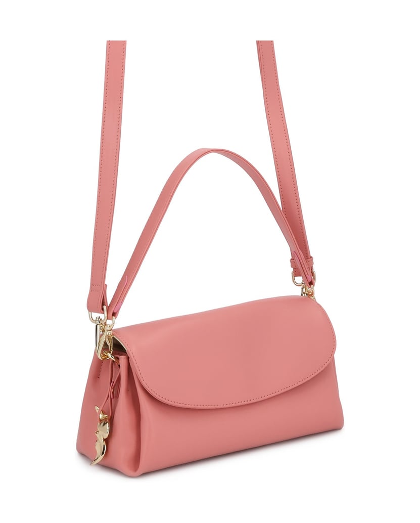 Kazar-Rosa-Lederhandtasche-mit-feinem-Schlüsselring-pink