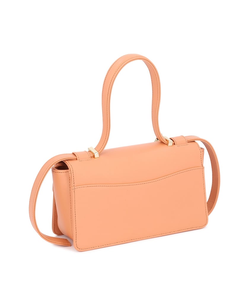 Kazar-Orange-längliche-Tasche-mit-Ziergürtel-und-Schlüsselanhängern-orange