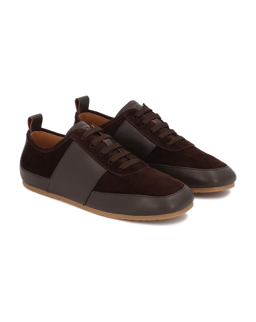 Kazar-Braune-Turnschuhe-aus-Wildleder-und-Leder-braun